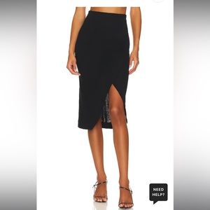 Enza Costa Cashmere Wrap Skirt in Black - xs